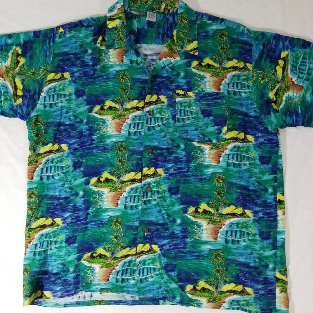 Pineapple Connection Blue Island Palm Trees Beach